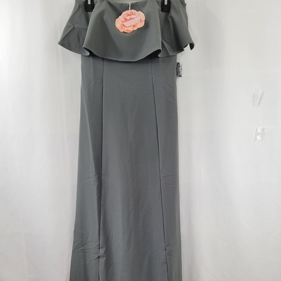 SMYM Monaco Ruffle Overlay Trumpet Gown - Picture 4 of 8